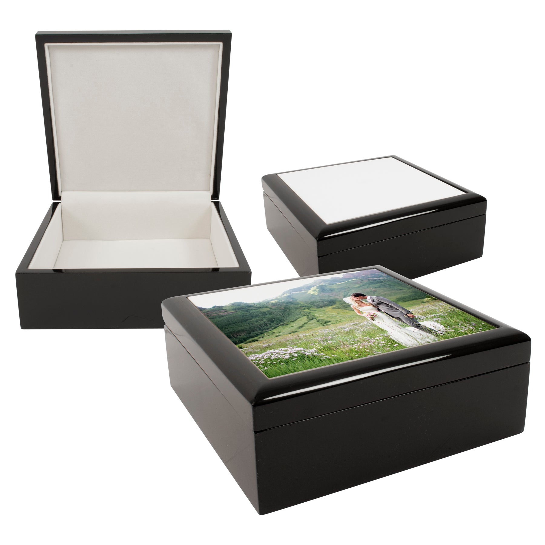 Personalised Picture Photo Jewellery Box with text - Perham Prints