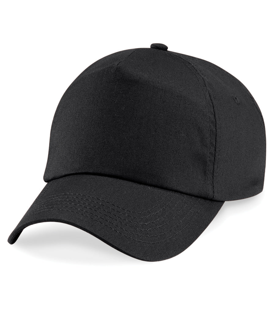 Fully Personalised Beechfield Baseball Cap - Black - Perham Prints