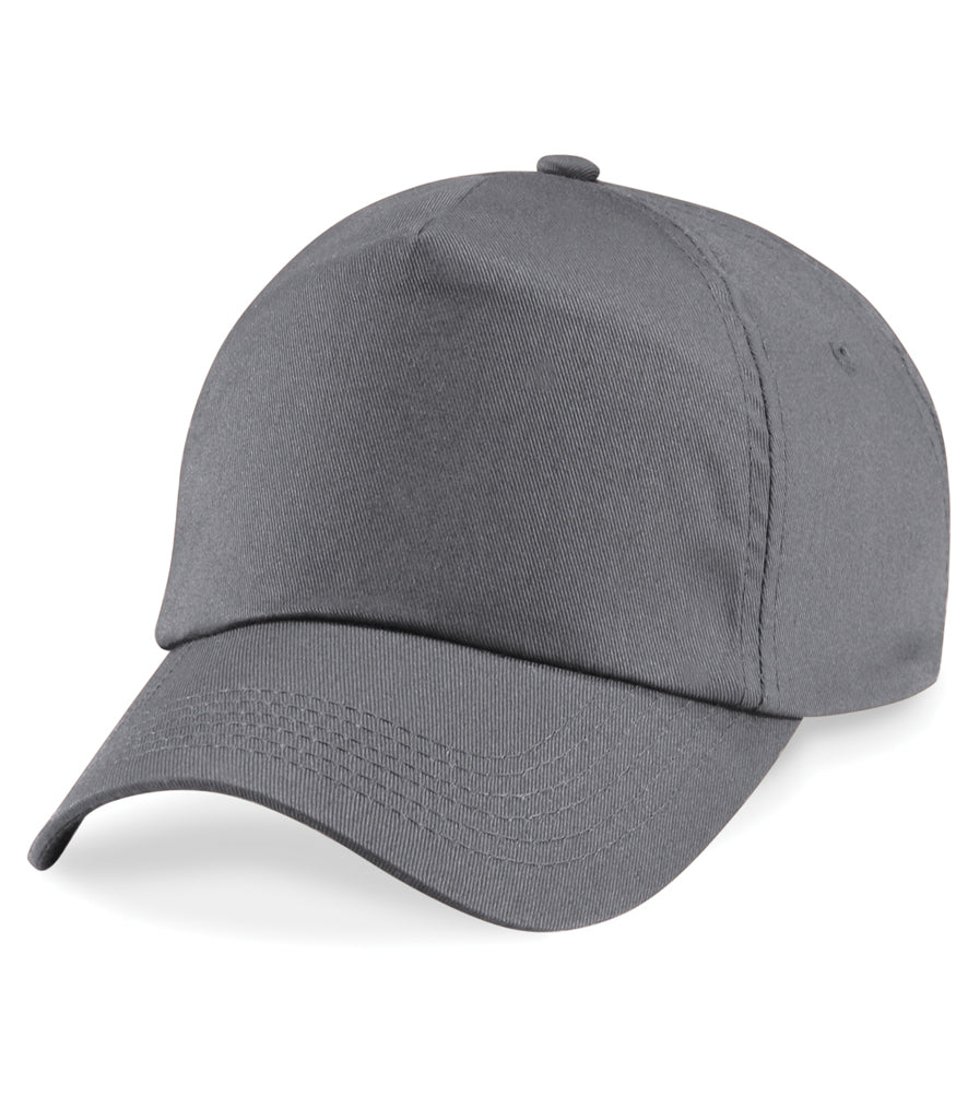 Fully Personalised Beechfield Baseball Cap - Graphite Grey - Perham Prints