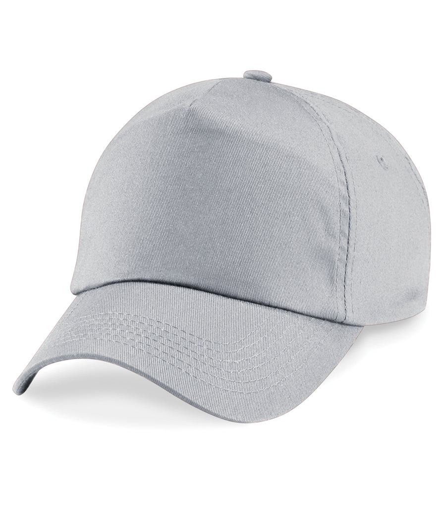 Fully Personalised Beechfield Baseball Cap - Light Grey - Perham Prints