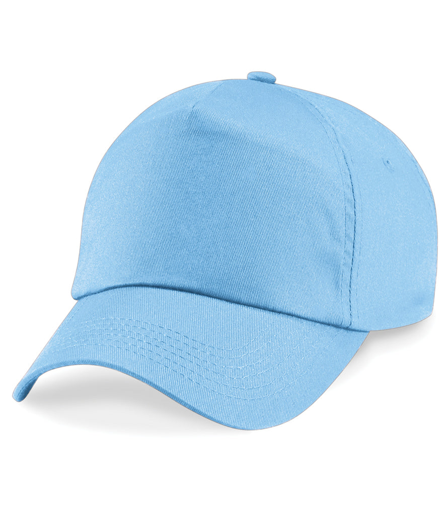 Fully Personalised Beechfield Baseball Cap - Sky Blue - Perham Prints