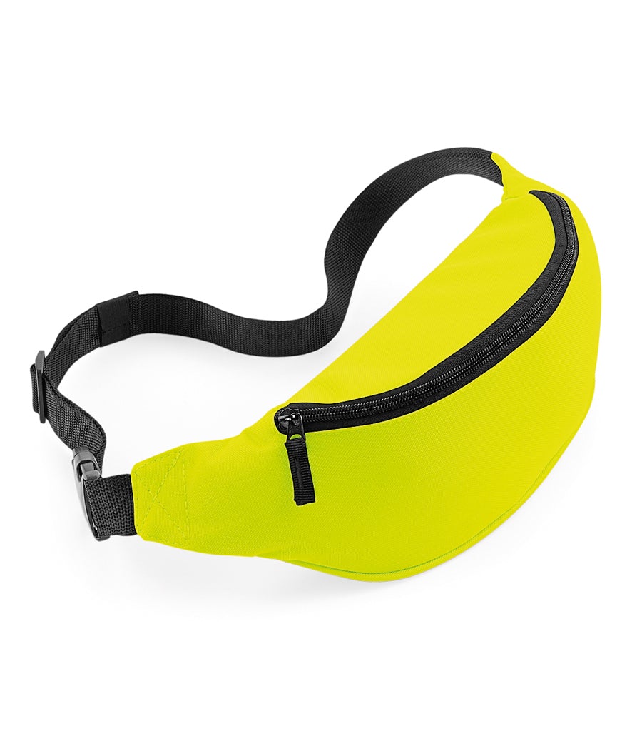 Fully Personalised BagBase Neon Yellow Colour Waist Bag Belt Bag - Perham Prints