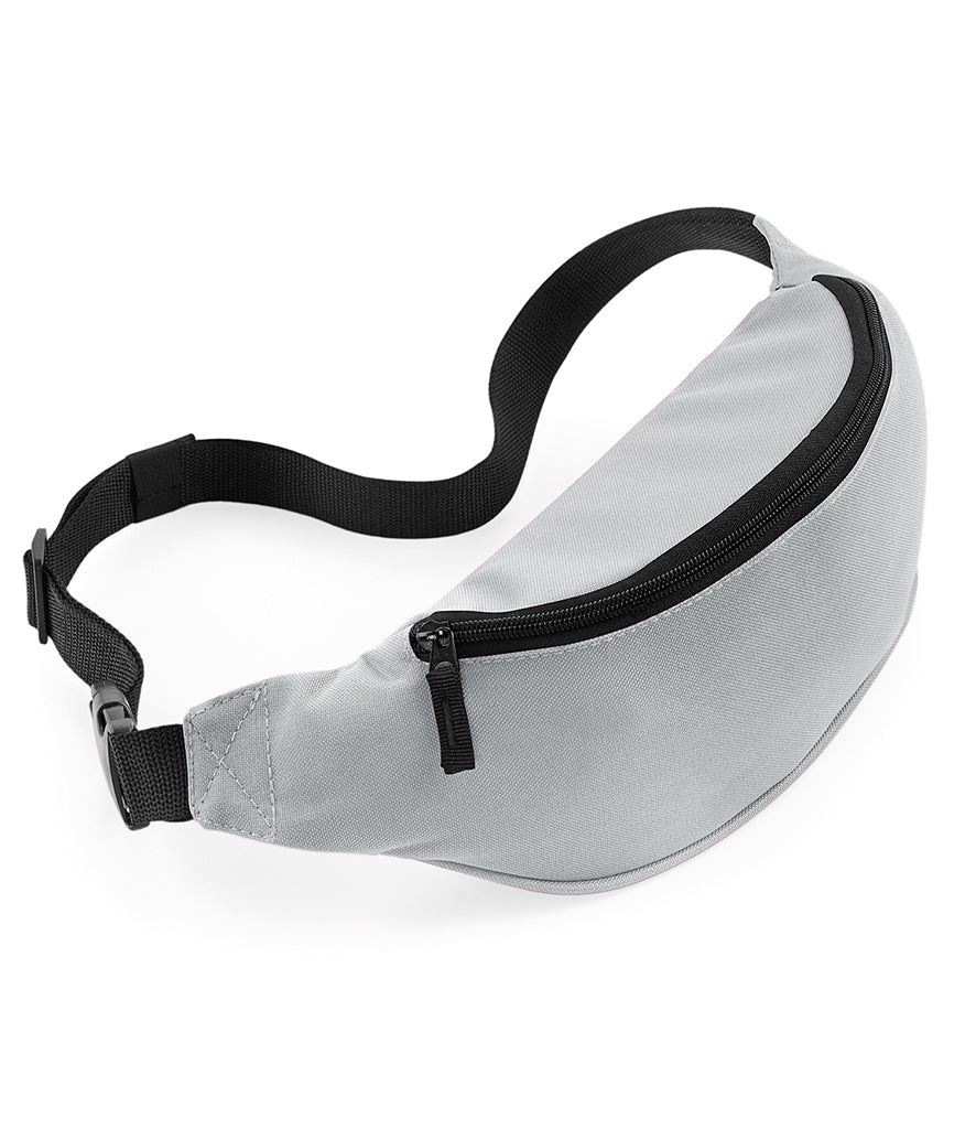 Fully Personalised BagBase Light Grey Colour Waist Bag Belt Bag - Perham Prints