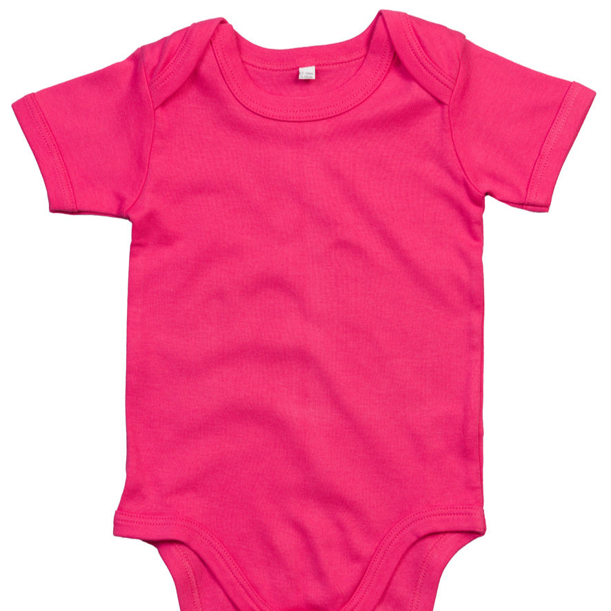 Fully Personalised Fuschia Pink UNISEX Baby Vest - Perham Prints