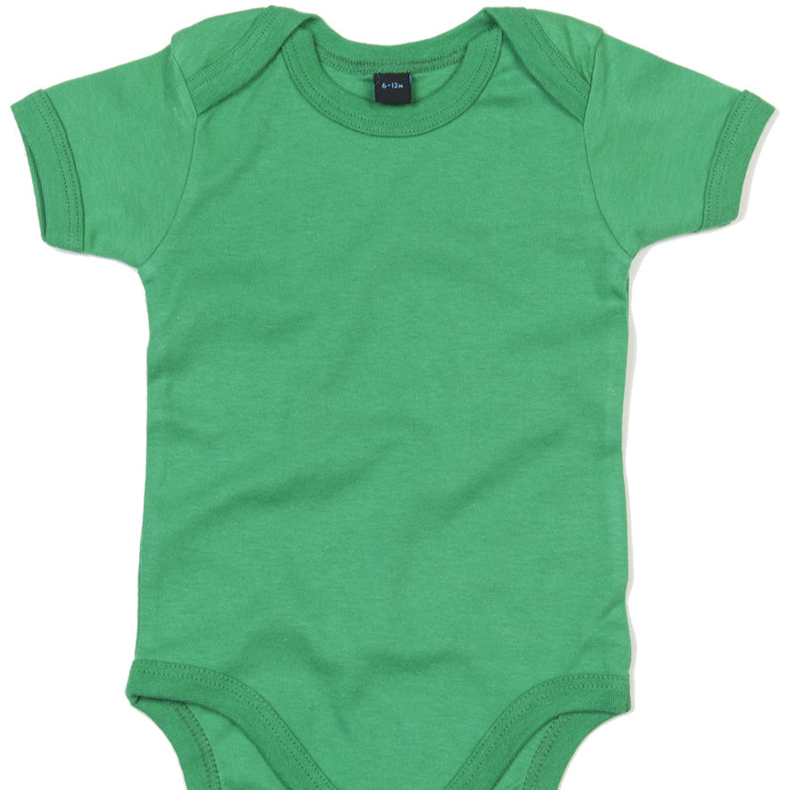Fully Personalised Kelly Green UNISEX Baby Vest - Perham Prints