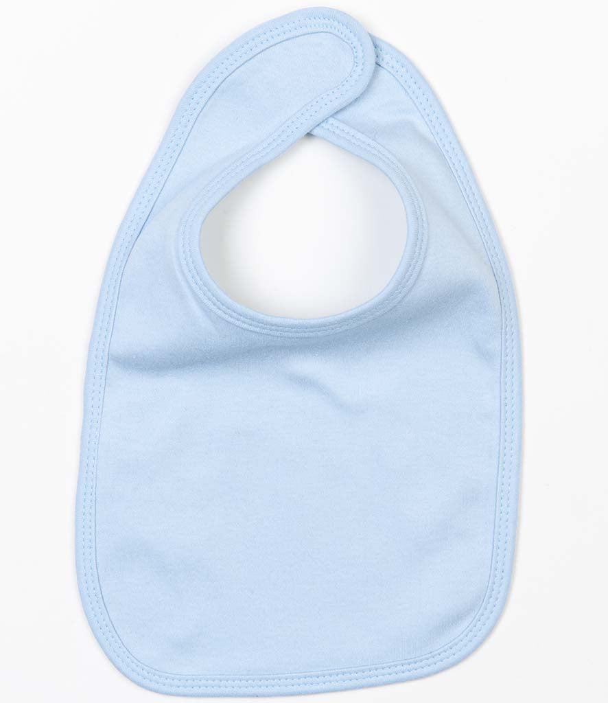Fully Personalised Light Blue Baby Bib - Perham Prints