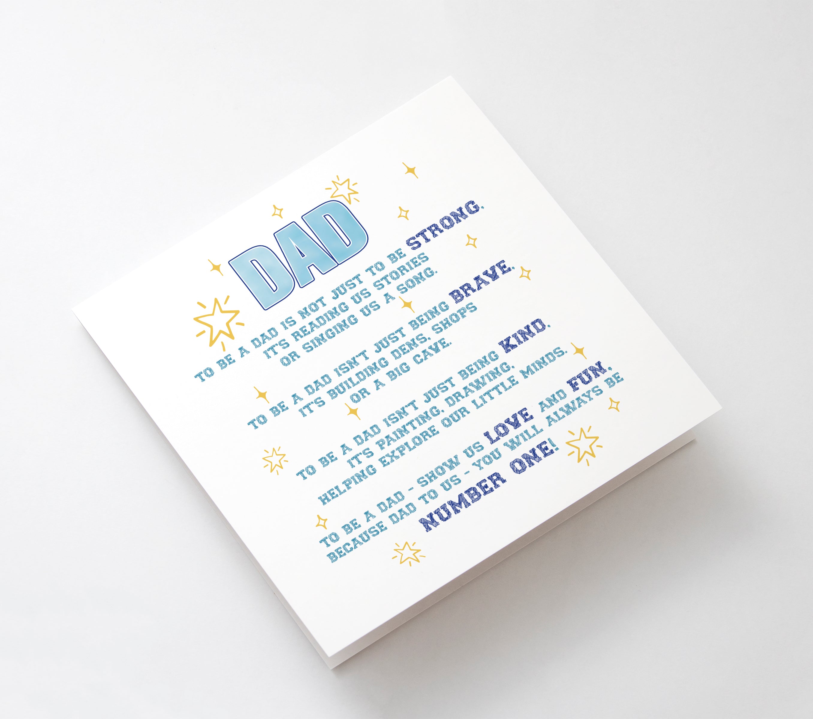 Personalised Coaster Dad Daddy Grandad Poem Custom Text - Perham Prints