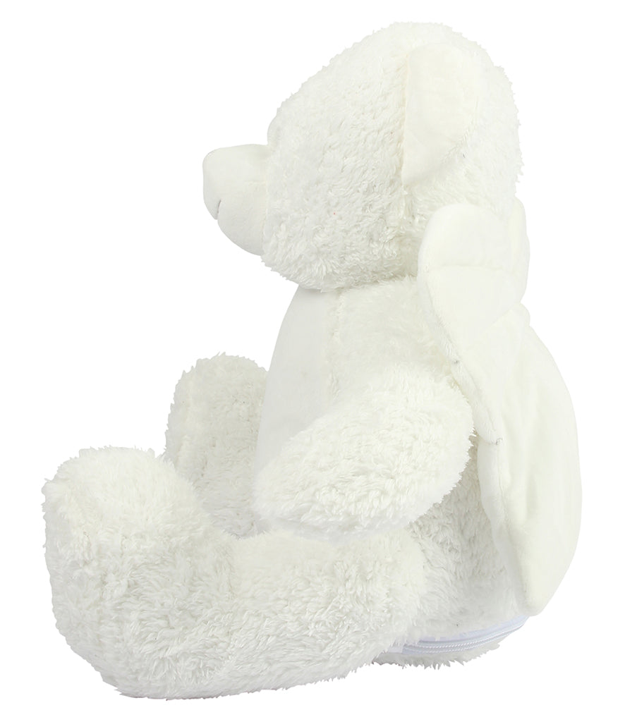 Personalised Large White Angel Animal Teddy Cuddle Toy Memorial - Perham Prints