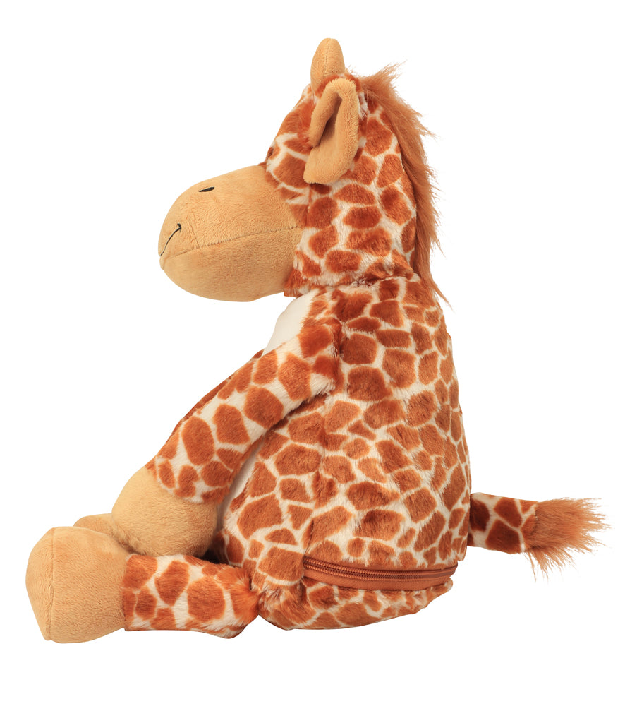 Personalised Brown Giraffe Animal Teddy Cuddle Toy - Perham Prints