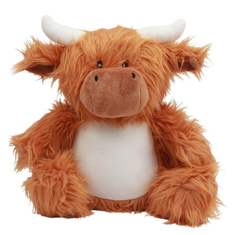 Personalised Large Brown Highland Cow Animal Teddy Cuddle Toy