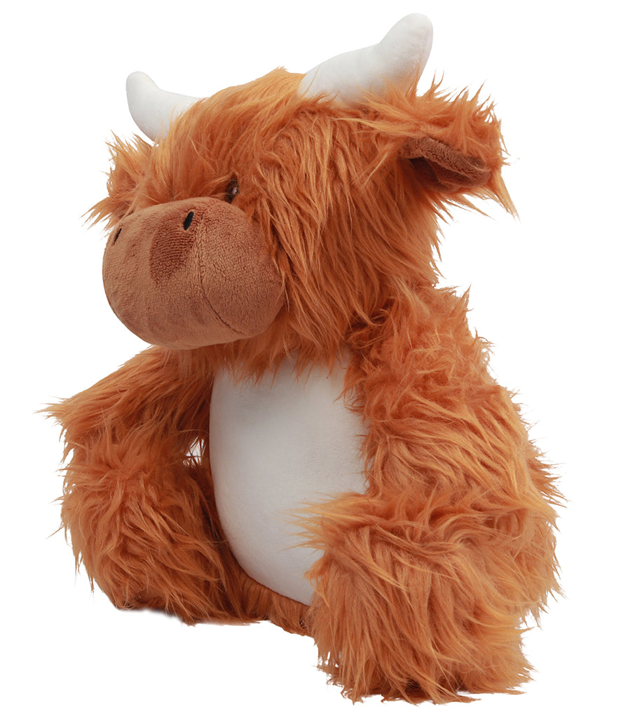 Personalised Large Brown Highland Cow Animal Teddy Cuddle Toy - Perham Prints