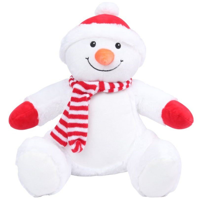 Personalised Large Snowman Animal Christmas Teddy Cuddle Toy - Perham Prints