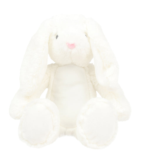 Personalised White Bunny Rabbit Animal Floppy Ears Teddy Cuddle Toy - 0