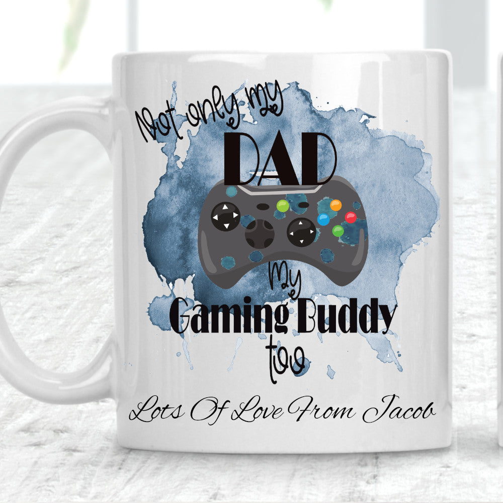 Not Only My Dad My Gaming Buddy Too Xbox Style Cup Mug - Perham Prints
