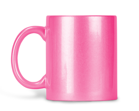 Personalised Pink Glitter Photo Picture Mug Add Text