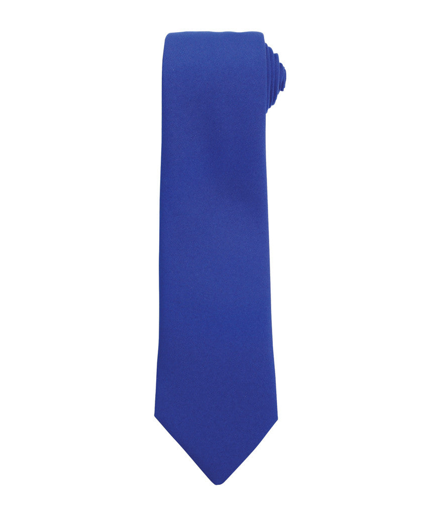 Royal Blue Premier Tie Fully Personalised Logo or Text Unisex - Perham Prints