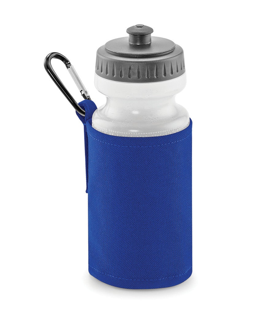 Fully Personalised Bright Royal Blue Water Bottle and Holder - Perham Prints