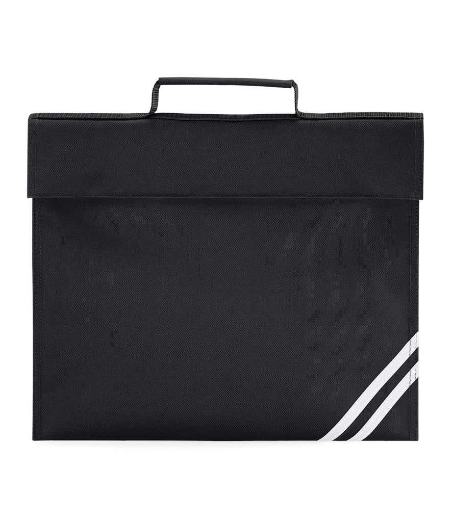 Fully Personalised Black Classic School Book Bag Quadra - Perham Prints