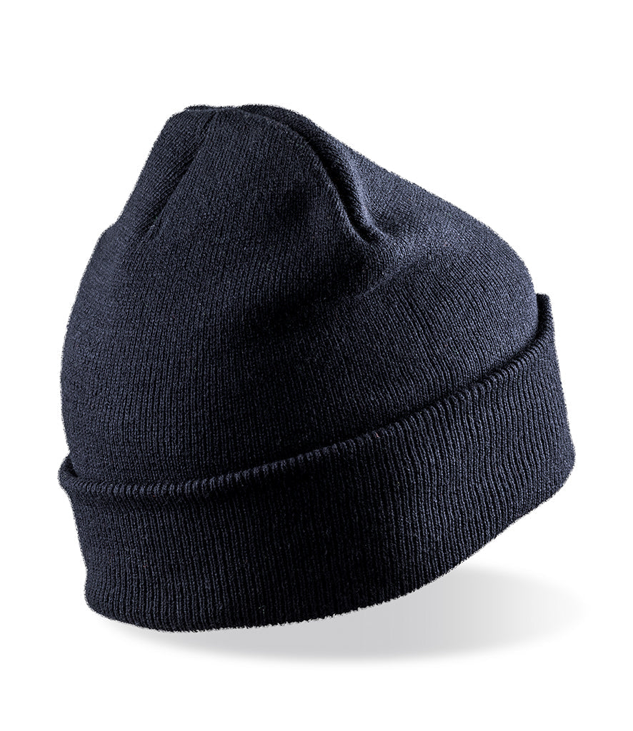 Fully Personalised Result Core Navy Blue Beanie Hat - Perham Prints