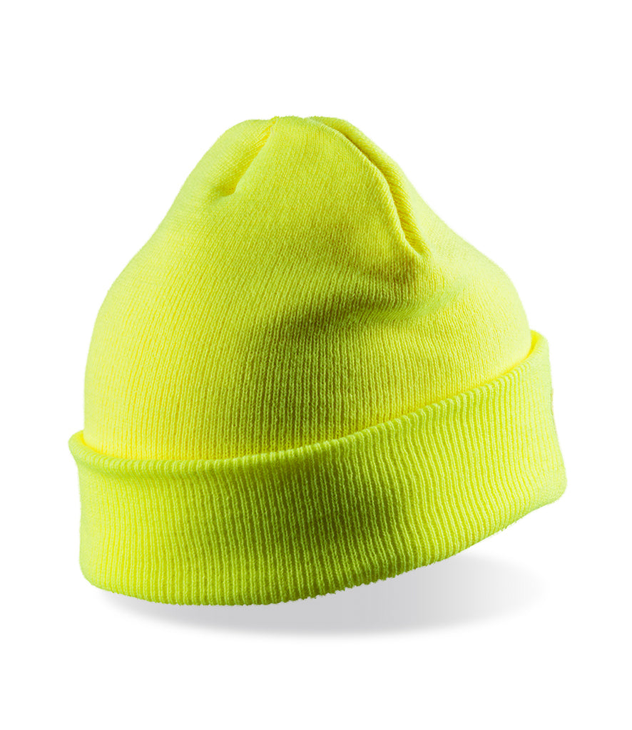 Fully Personalised Result Core Neon Yellow beanie Hat - Perham Prints