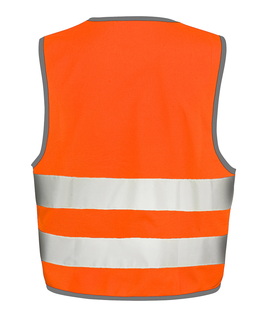 Fully Personalised With Your Logo UNISEX Fluorescent Orange Hi-Vis High Visibility Vest - Perham Prints