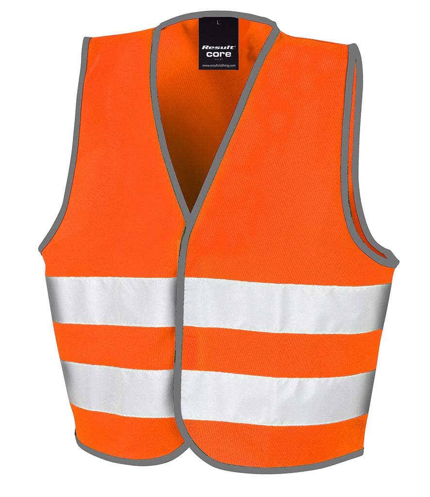 Fully Personalised With Your Logo UNISEX Fluorescent Orange Hi-Vis High Visibility Vest - Perham Prints