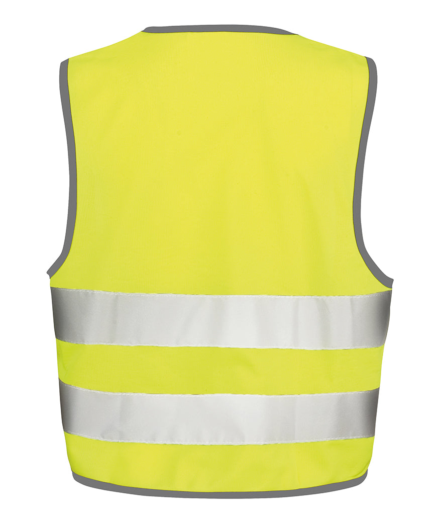 Fully Personalised With Your Logo UNISEX Fluorescent Yellow Hi-Vis High Visibility Vest - Perham Prints