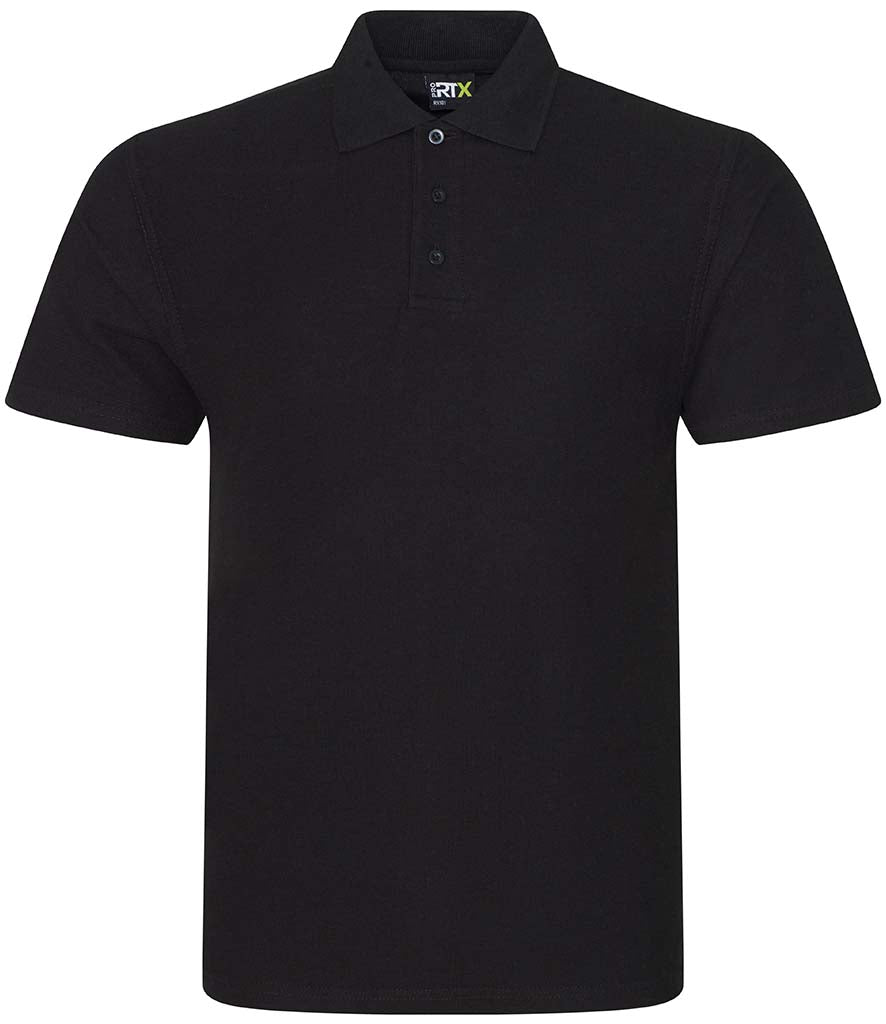 Fully Personalised Black Pro RTX Polo Shirt UNISEX - Create Your Design - Perham Prints