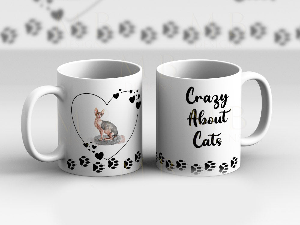 Skinless Cat Crazy About Cats Cup Mug - Perham Prints