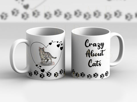 Tabby Cat Crazy About Cats Cup Mug