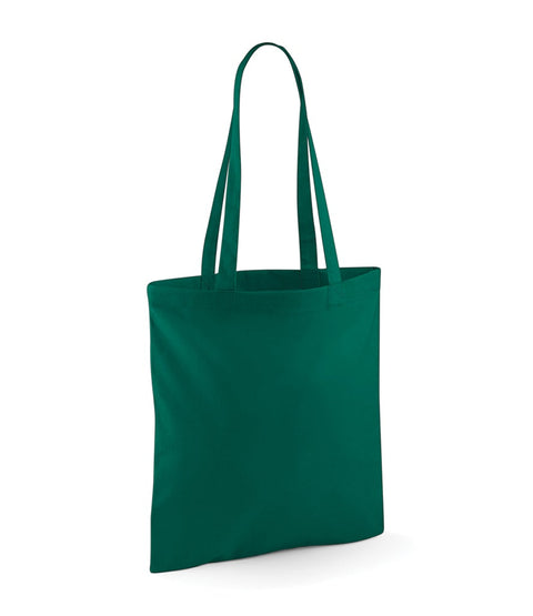 Personalised Bottle Green (Dark Green) Long Handled Tote Bag