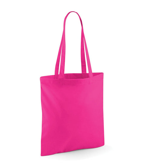 Personalised Fuschia Pink Long Handled Tote Bag