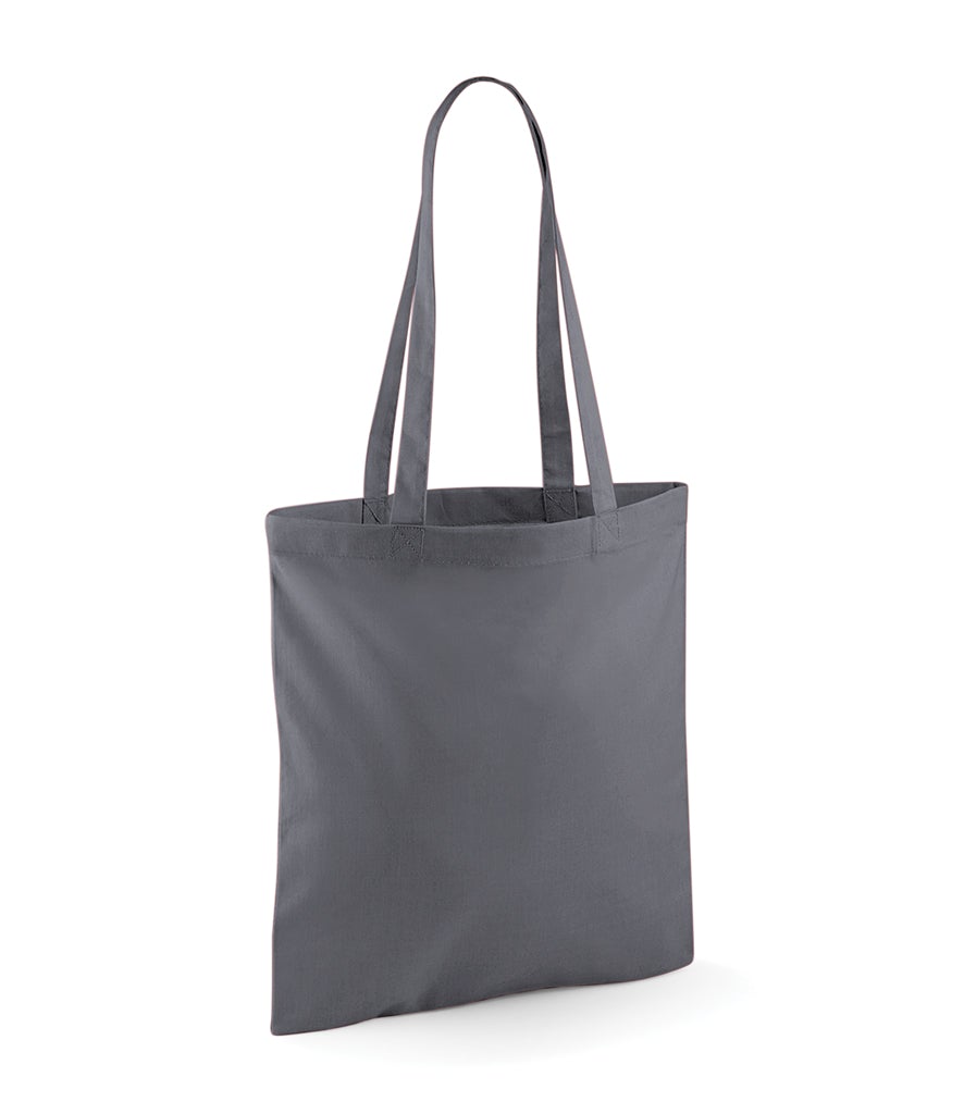 Fully Personalised Westford Mill Dark Grey Long Handled Tote Bag - Perham Prints