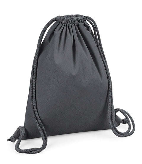 Fully Personalised Graphite Grey Cotton Drawstring Gym Bag