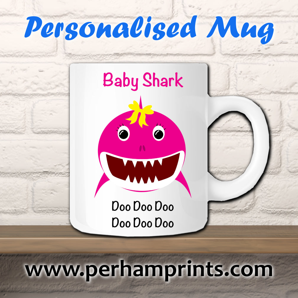 Girl Baby Shark Do Do Do Do Do Do Custom Cup - Perham Prints