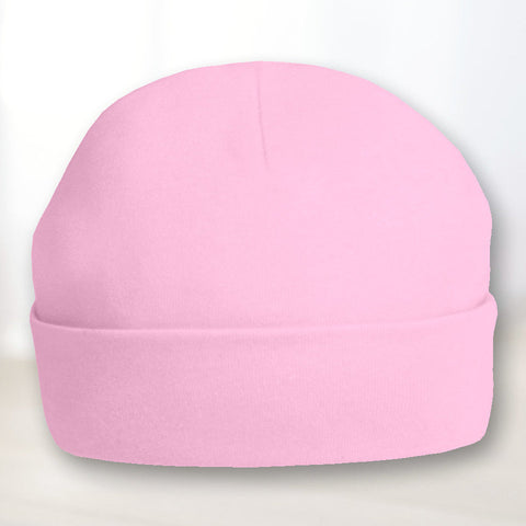Personalised Baby Pink Baby Beanie Hat