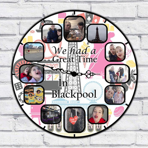 Personalised We Had A Great Time In Blackpool Clock