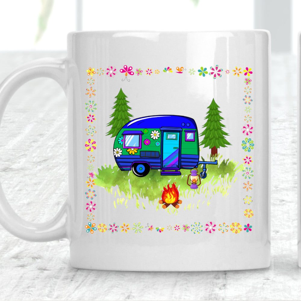 Personalised Caravan Camper Van Home Is Where We Park It Cup Mug - Perham Prints