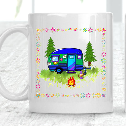 Personalised Caravan Camper Van Home Is Where We Park It Cup Mug - 0