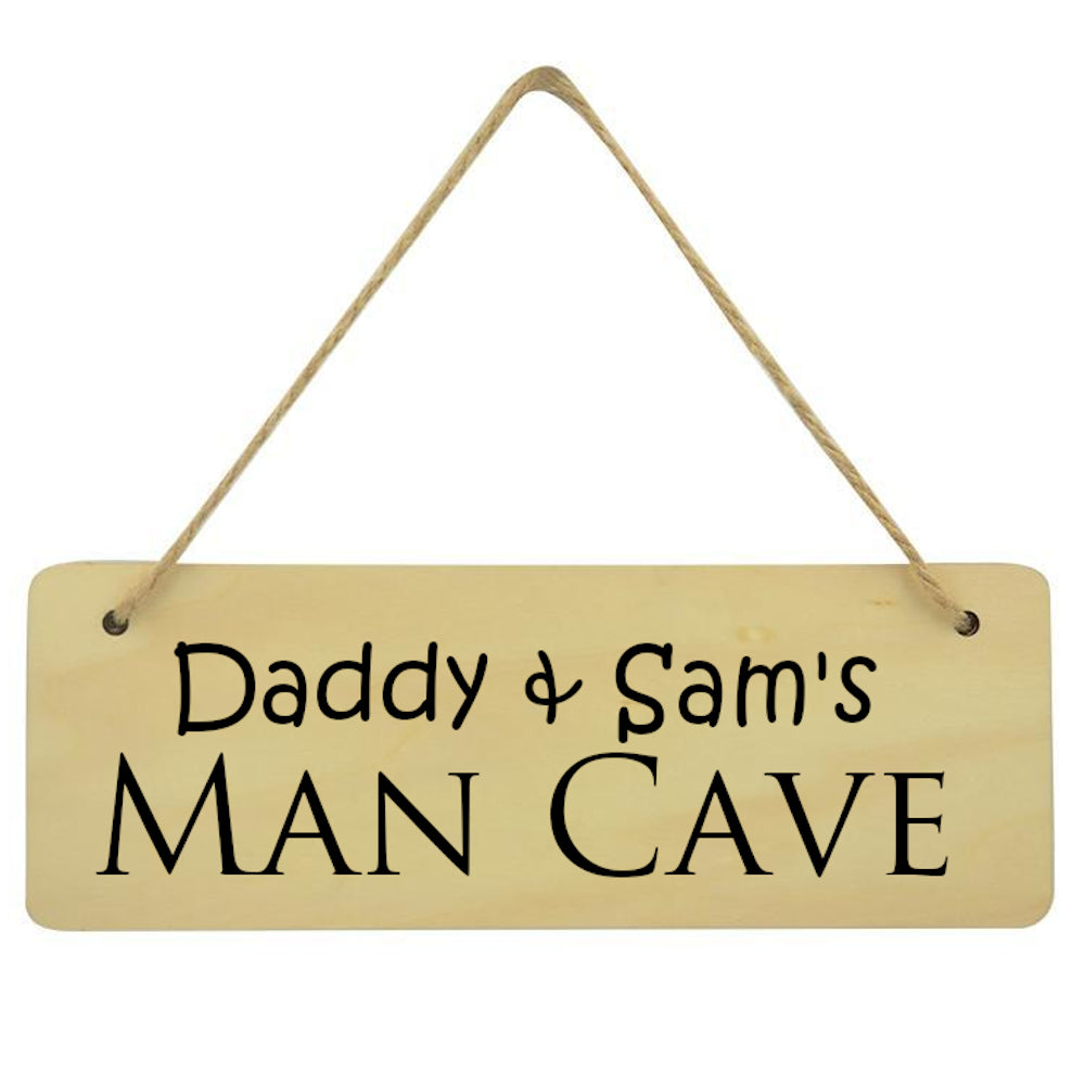 Daddy and Baby Man Cave Custom Name Plaque - Perham Prints