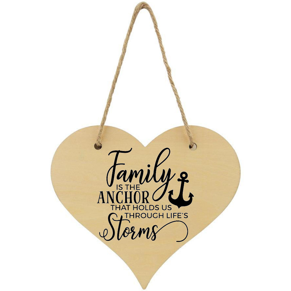Family Is The Anchor That Holds Us Through The Storms Plaque - Perham Prints