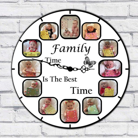 Personalised Family Clock - Family Time Is The Best Time
