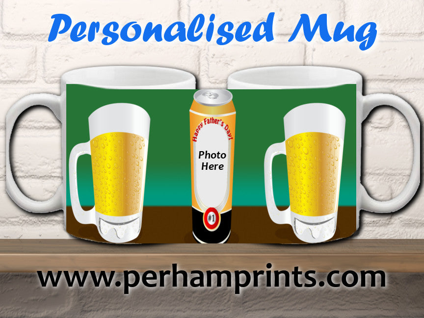 Personalised Cup Beer Father's Day Gift - Perham Prints