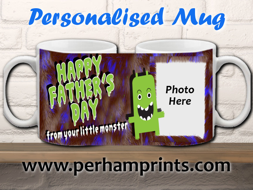 Father's Day Gift - From Your Little Monster - Personalised Mug - Perham Prints
