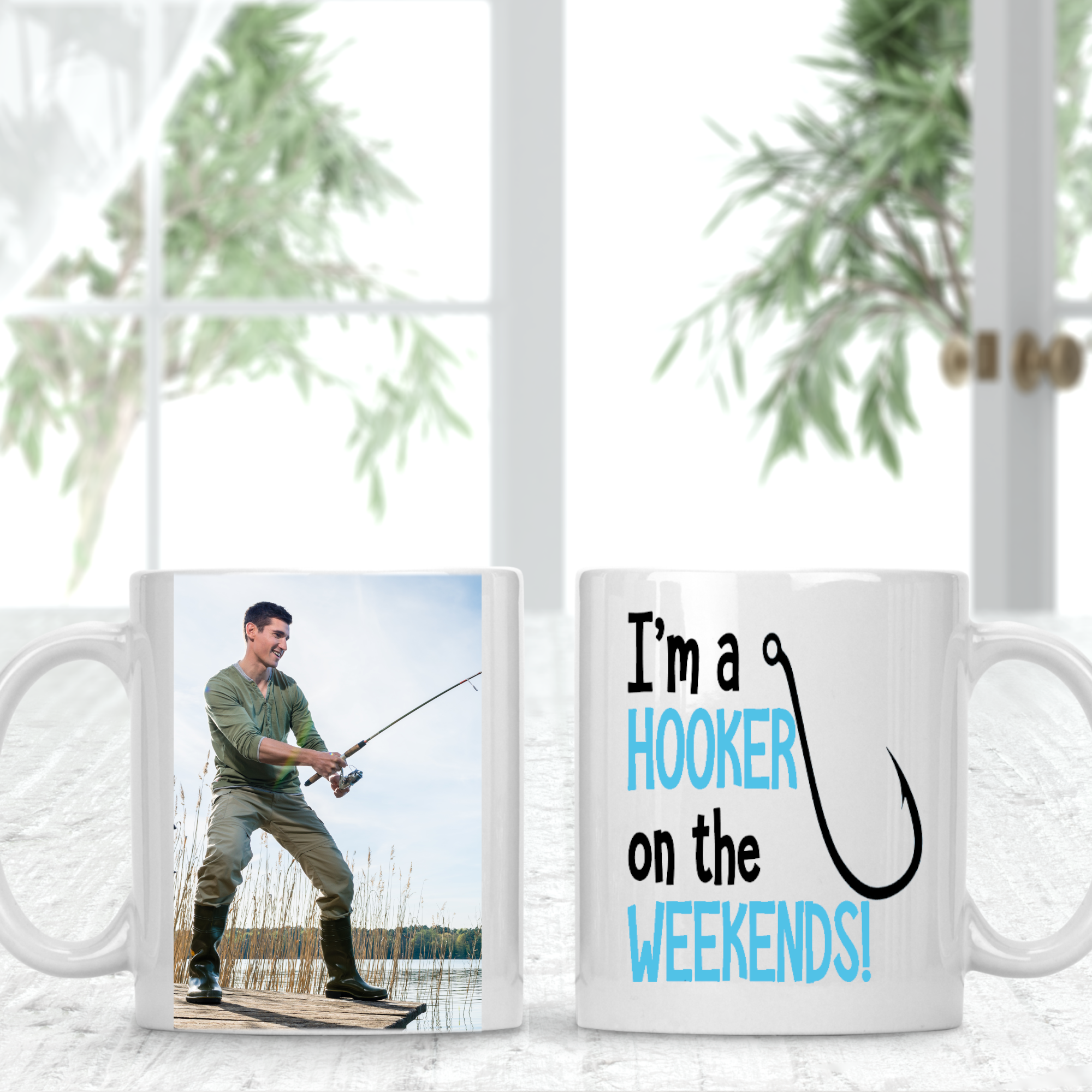 I'm A Hooker On The Weekends Fisher Personalised Photo Cup Mug - Perham Prints