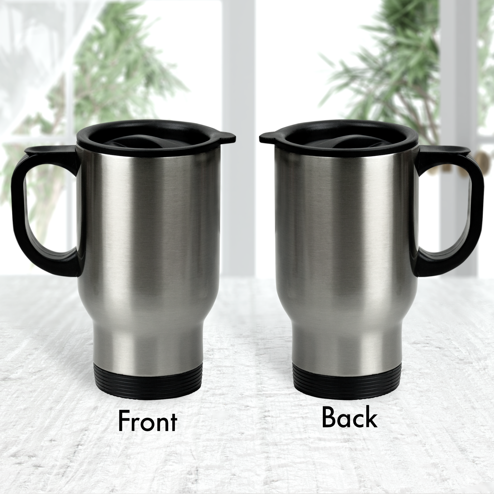 15oz Thermal Brushed Steel Travel Mug - Perham Prints