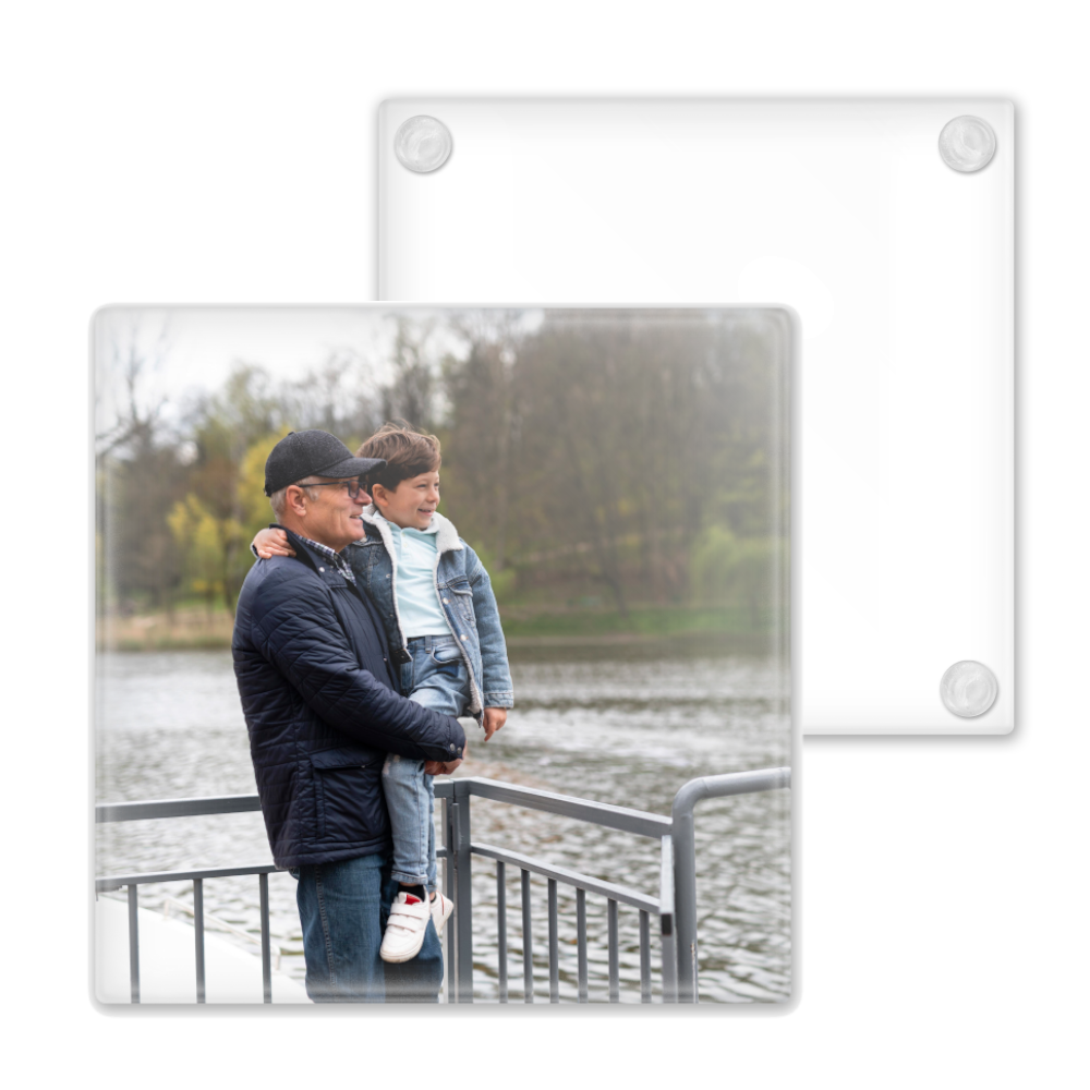 Personalised Photo Picture Coaster Custom Text Glass - Perham Prints