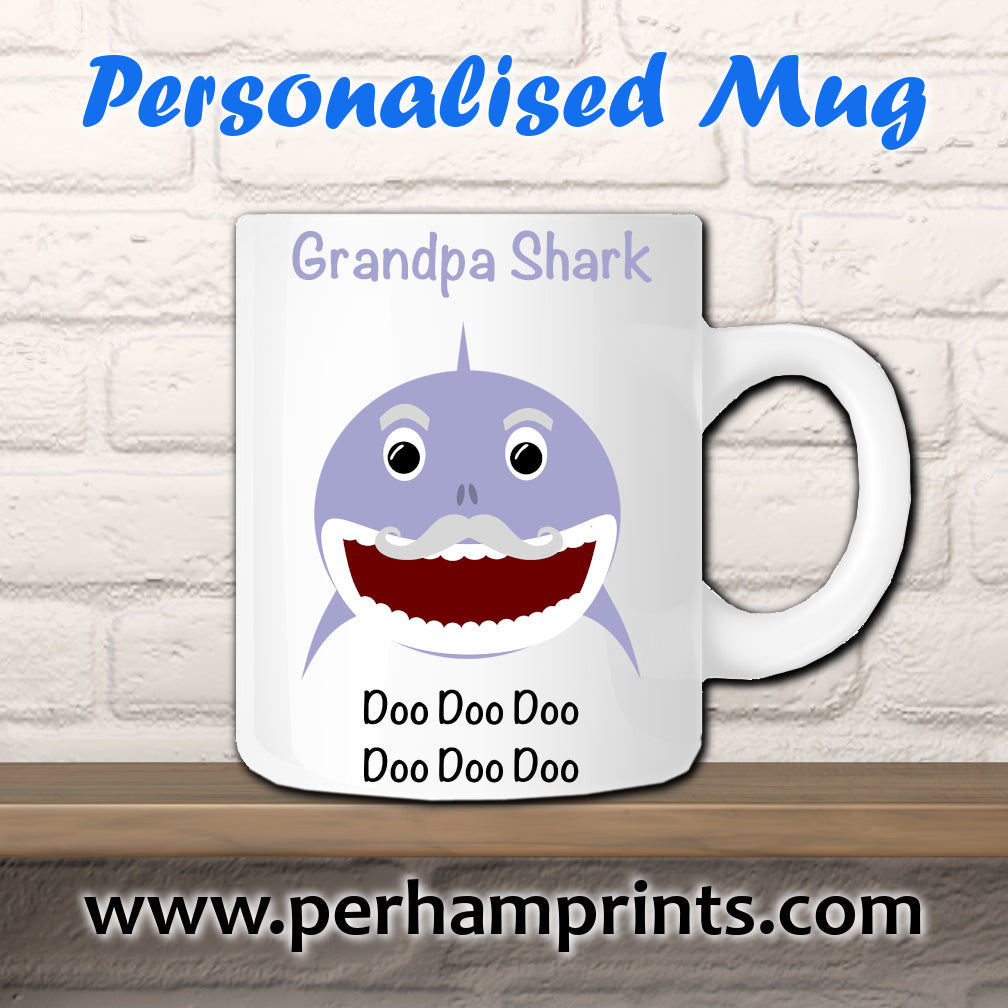 Grandad Shark Do Do Do Do Do Do Custom Cup - Perham Prints