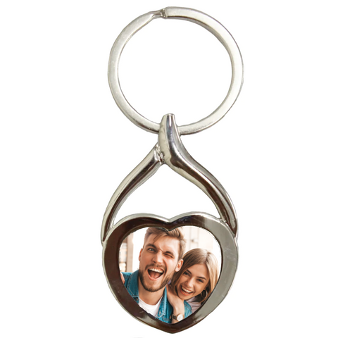 Personalised Picture Photo Keyring - Heart
