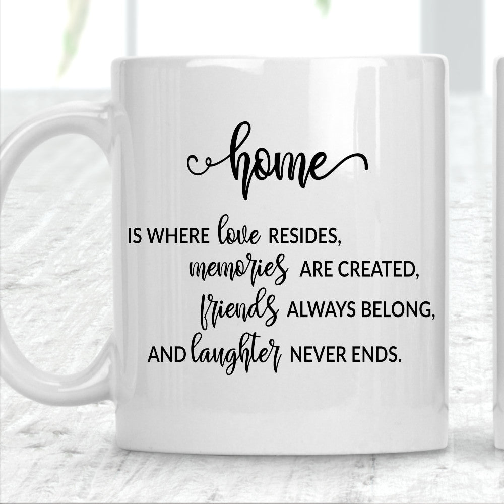 Home Is Where Love Resides Mug - Perham Prints